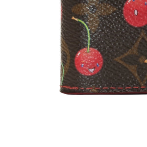 LOUIS VUITTON ルイヴィトン 二つ折り財布 コンパクトジップ さくらんぼ 村上隆 モノグラム M95005 美品 中古 4a000836