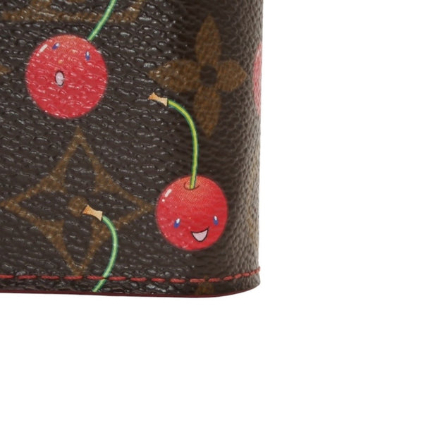 LOUIS VUITTON ルイヴィトン 二つ折り財布 コンパクトジップ さくらんぼ 村上隆 モノグラム M95005 美品 中古 4a000836