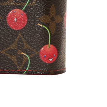 画像をギャラリービューアに読み込む, LOUIS VUITTON ルイヴィトン 二つ折り財布 コンパクトジップ さくらんぼ 村上隆 モノグラム M95005 美品 中古 4a000836