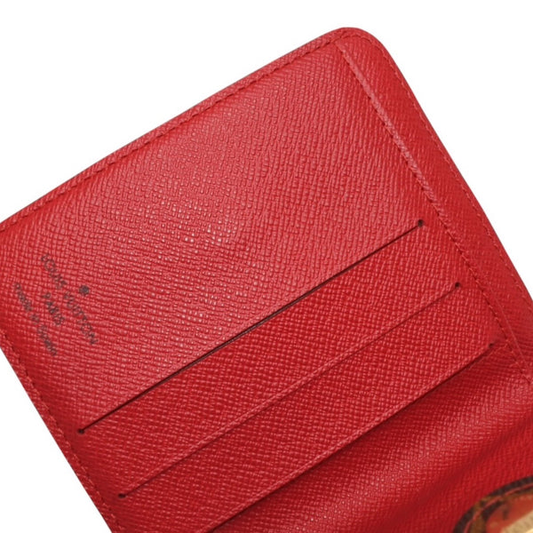 LOUIS VUITTON ルイヴィトン 二つ折り財布 コンパクトジップ さくらんぼ 村上隆 モノグラム M95005 美品 中古 4a000836