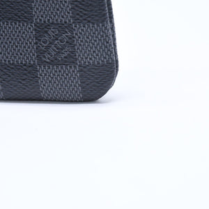 新品同様品 LOUIS VUITTON ルイヴィトン 財布 コインケース ブラック グレー ダミエグラフィット N60155 中古 4a009751