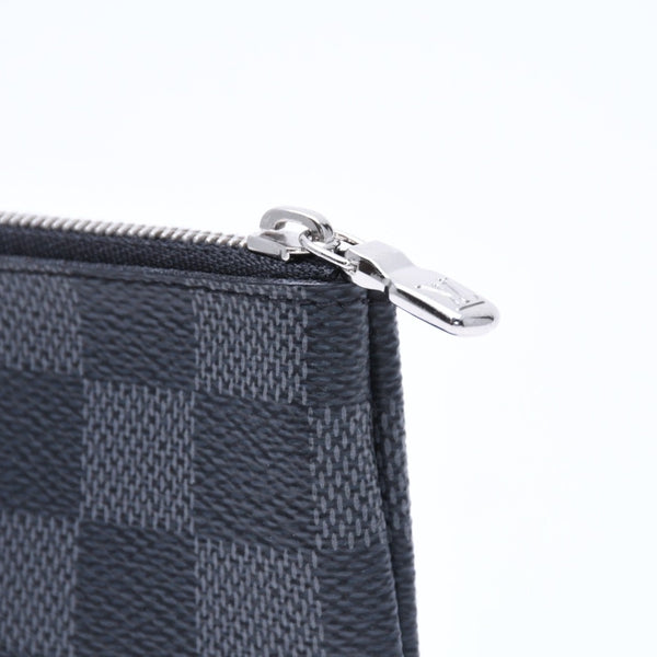新品同様品 LOUIS VUITTON ルイヴィトン 財布 コインケース ブラック グレー ダミエグラフィット N60155 中古 4a009751