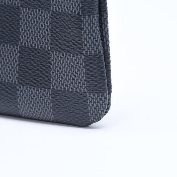 新品同様品 LOUIS VUITTON ルイヴィトン 財布 コインケース ブラック グレー ダミエグラフィット N60155 中古 4a009751