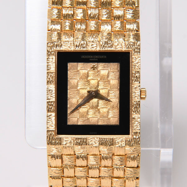 極美品 VACHERON CONSTANTIN ヴァシュロン コンスタンタン メッシュ ドール 腕時計 33030 重量約74.18 18KYG 750刻印 手巻き 中古 4a010387