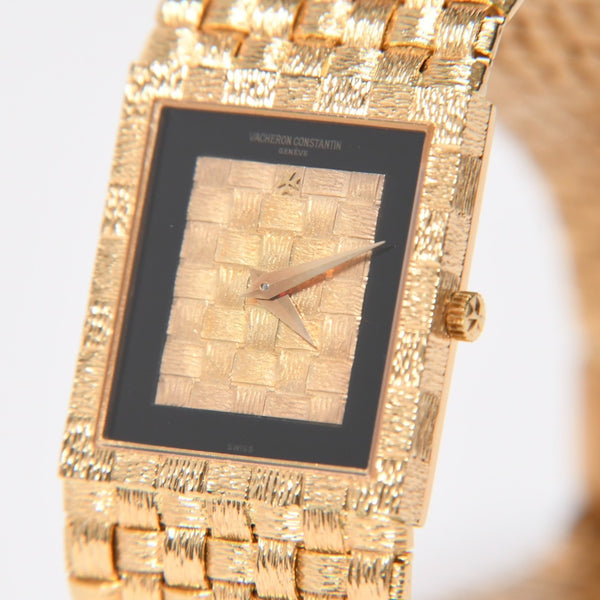 極美品 VACHERON CONSTANTIN ヴァシュロン コンスタンタン メッシュ ドール 腕時計 33030 重量約74.18 18KYG 750刻印 手巻き 中古 4a010387