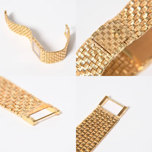 極美品 VACHERON CONSTANTIN ヴァシュロン コンスタンタン メッシュ ドール 腕時計 33030 重量約74.18 18KYG 750刻印 手巻き 中古 4a010387
