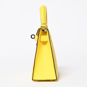 新品同様 HERMES エルメス MINI KELLY II ミニケリーⅡ 2WAYバッグ エプソン ジョーヌシトロン パラジウム金具 K刻印 中古 4a010126