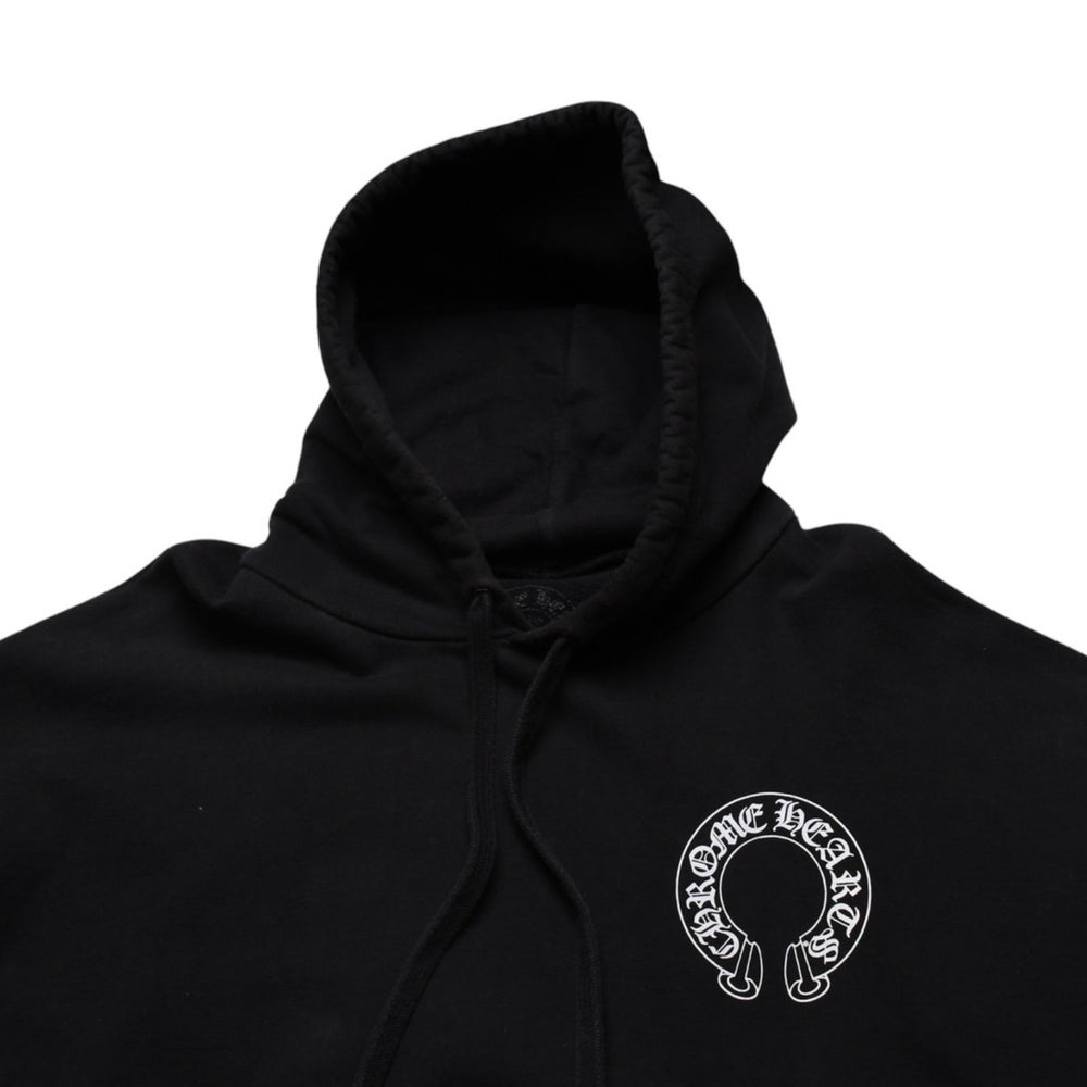 CHROME HEARTS クロムハーツ ホースシュー&フローラルクロスプルオーバーパーカー ホースシューロゴ フローラルクロスロゴ スクロールラベルロゴ XXLサイズ パーカー SW 美品 中古 4a003221