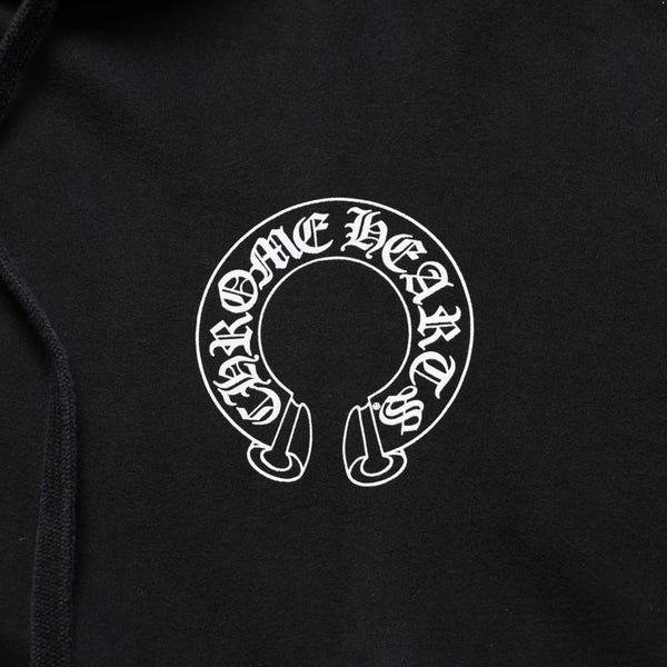 CHROME HEARTS Horseshoe&フFloral Cross Pullover Hoodie with Horseshoe Logo, Floral Cross Logo, Scroll Label Logo, XXL Size, SW Hoodie, Excellent Condition, Used, 4a003221