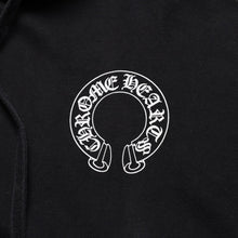 画像をギャラリービューアに読み込む, CHROME HEARTS クロムハーツ ホースシュー&amp;フローラルクロスプルオーバーパーカー ホースシューロゴ フローラルクロスロゴ スクロールラベルロゴ XXLサイズ パーカー SW 美品 中古 4a003221