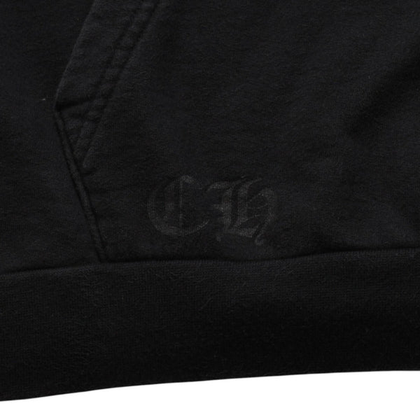 CHROME HEARTS Horseshoe&フFloral Cross Pullover Hoodie with Horseshoe Logo, Floral Cross Logo, Scroll Label Logo, XXL Size, SW Hoodie, Excellent Condition, Used, 4a003221