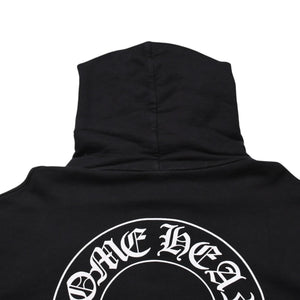 CHROME HEARTS Horseshoe&フFloral Cross Pullover Hoodie with Horseshoe Logo, Floral Cross Logo, Scroll Label Logo, XXL Size, SW Hoodie, Excellent Condition, Used, 4a003221