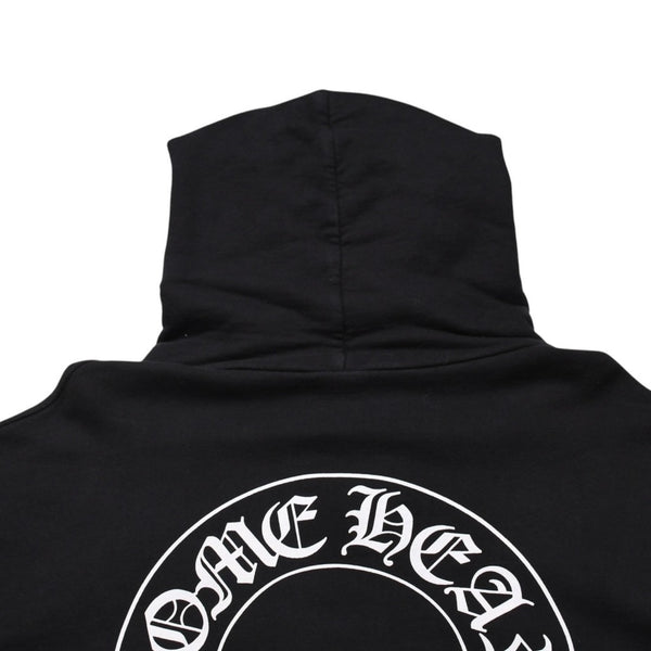 CHROME HEARTS Horseshoe&フFloral Cross Pullover Hoodie with Horseshoe Logo, Floral Cross Logo, Scroll Label Logo, XXL Size, SW Hoodie, Excellent Condition, Used, 4a003221