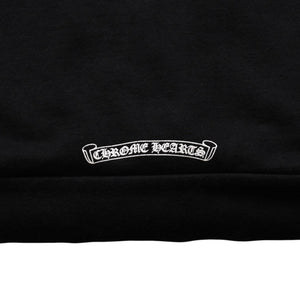 CHROME HEARTS Horseshoe&フFloral Cross Pullover Hoodie with Horseshoe Logo, Floral Cross Logo, Scroll Label Logo, XXL Size, SW Hoodie, Excellent Condition, Used, 4a003221