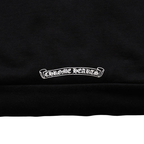 CHROME HEARTS Horseshoe&フFloral Cross Pullover Hoodie with Horseshoe Logo, Floral Cross Logo, Scroll Label Logo, XXL Size, SW Hoodie, Excellent Condition, Used, 4a003221