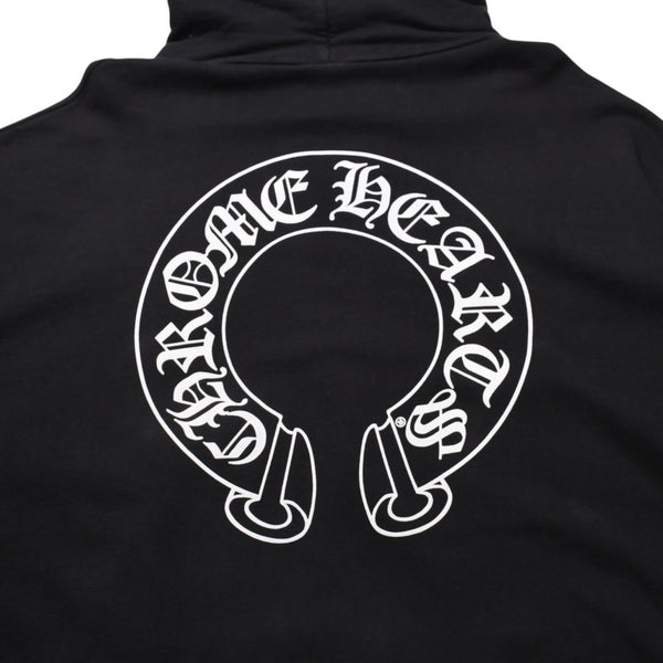CHROME HEARTS Horseshoe&フFloral Cross Pullover Hoodie with Horseshoe Logo, Floral Cross Logo, Scroll Label Logo, XXL Size, SW Hoodie, Excellent Condition, Used, 4a003221