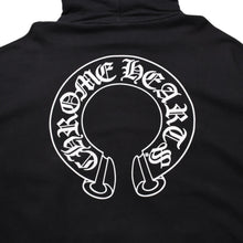 画像をギャラリービューアに読み込む, CHROME HEARTS クロムハーツ ホースシュー&amp;フローラルクロスプルオーバーパーカー ホースシューロゴ フローラルクロスロゴ スクロールラベルロゴ XXLサイズ パーカー SW 美品 中古 4a003221