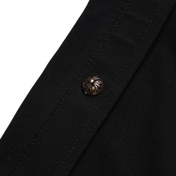新品同様 CHROME HEARTS クロムハーツ クロスボタン メッシュ トラック ショーツ メンズ L クロスボール 中古 4a003343