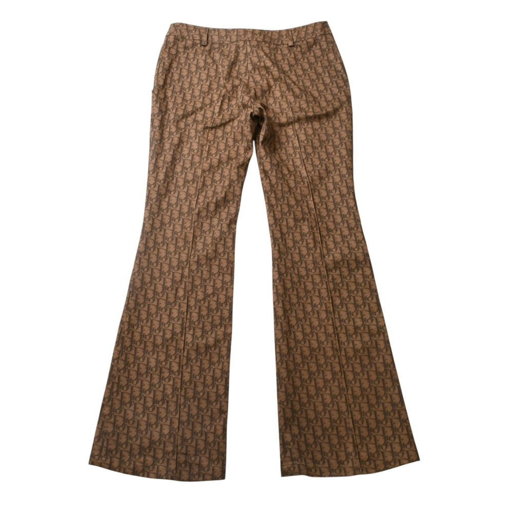 極美品 Christian Dior クリスチャンディオール サイズ 38 ブラウン トロッター柄フレアパンツ フレアパンツ 5H12044312 4a003172