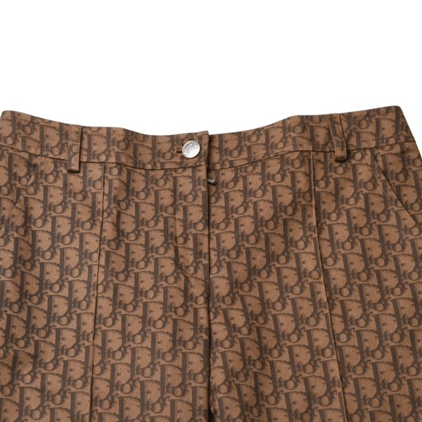 Very Good Condition Christian Dior Christian Dior Size 38 Brown Trotter Pattern Flare Pants Flare Pants 5H12044312 4a003172