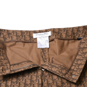 Very Good Condition Christian Dior Christian Dior Size 38 Brown Trotter Pattern Flare Pants Flare Pants 5H12044312 4a003172