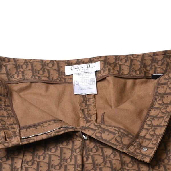 Very Good Condition Christian Dior Christian Dior Size 38 Brown Trotter Pattern Flare Pants Flare Pants 5H12044312 4a003172