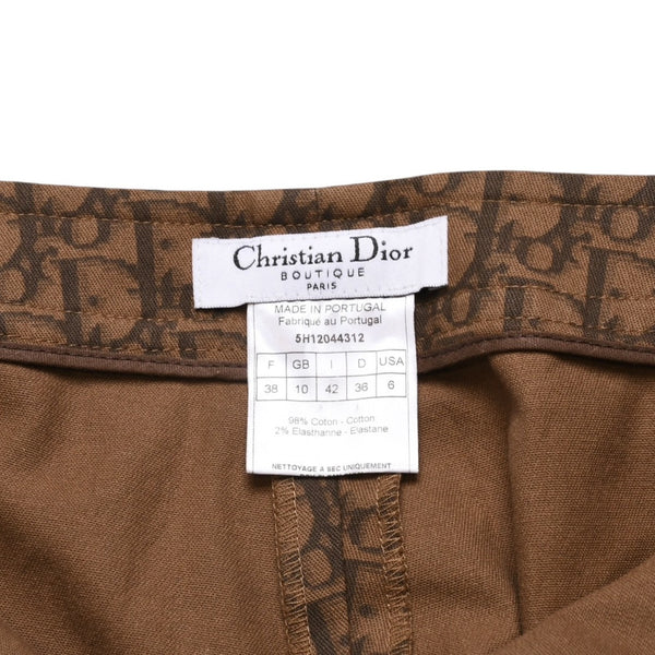 Very Good Condition Christian Dior Christian Dior Size 38 Brown Trotter Pattern Flare Pants Flare Pants 5H12044312 4a003172
