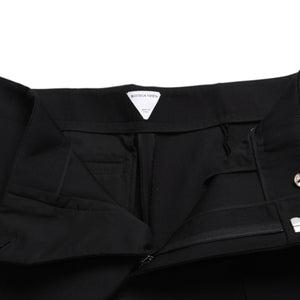 極美品 Bottega Veneta ボッテガヴェネタ Curved Pants カーブドパンツ 713790 ブラック サイズ50 中古 4a003171