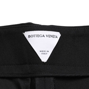 極美品 Bottega Veneta ボッテガヴェネタ Curved Pants カーブドパンツ 713790 ブラック サイズ50 中古 4a003171