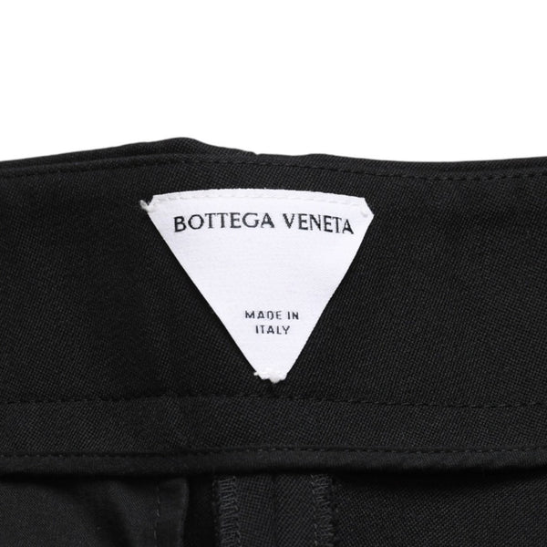 極美品 Bottega Veneta ボッテガヴェネタ Curved Pants カーブドパンツ 713790 ブラック サイズ50 中古 4a003171