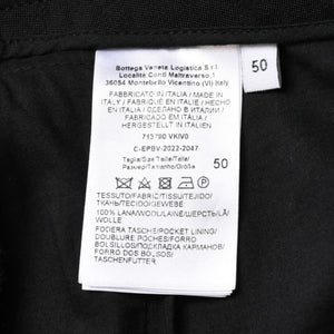 極美品 Bottega Veneta ボッテガヴェネタ Curved Pants カーブドパンツ 713790 ブラック サイズ50 中古 4a003171