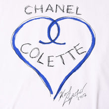 画像をギャラリービューアに読み込む, CHANEL シャネル COLETTE コレット 半袖Tシャツ C63122K06167 サイズXL ココマーク ハート ホワイト メンズ 美品 中古 4b012757