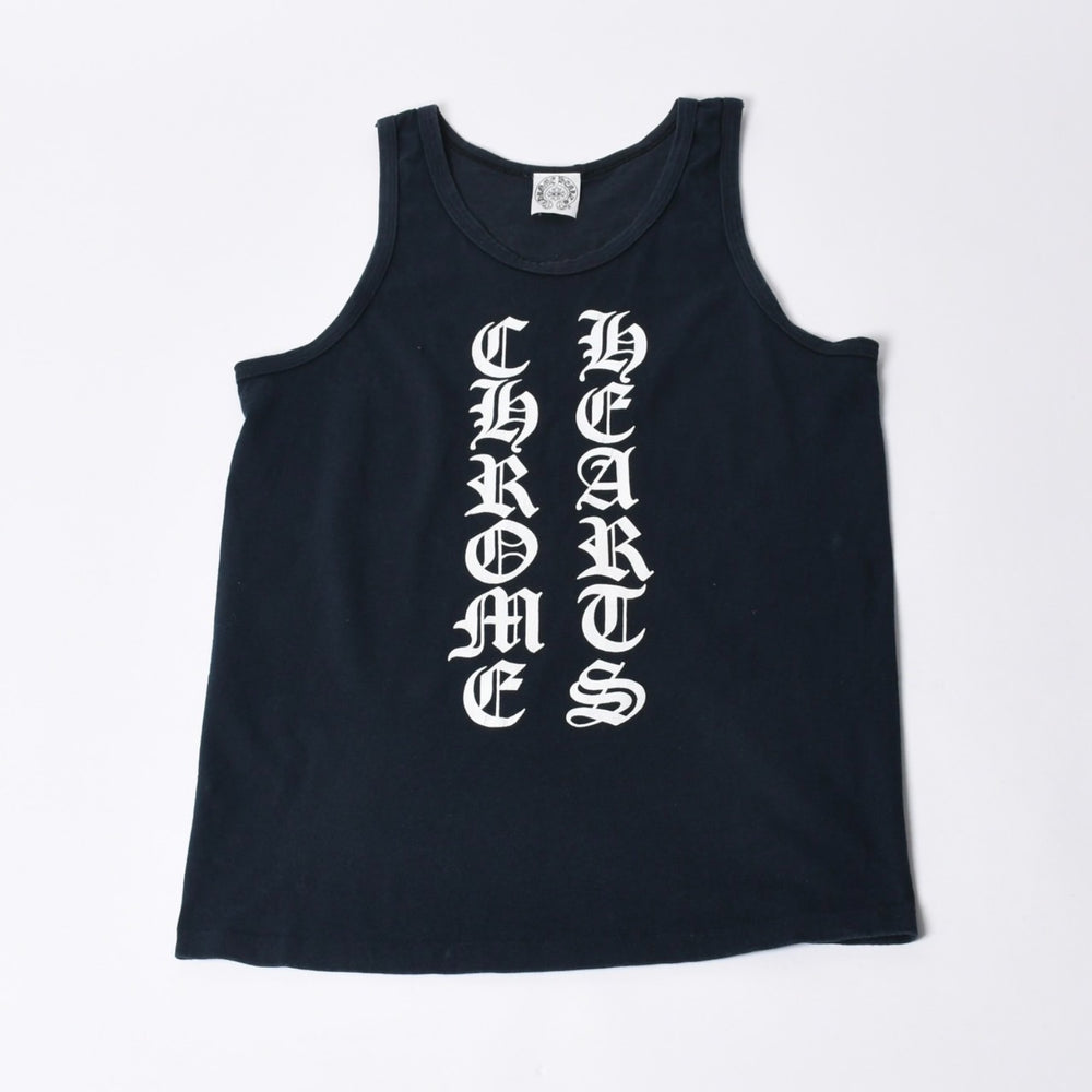 CHROME HEARTS Logo Print Tank Top Sleeveless Size S Print Black Good Condition Used 4a000605
