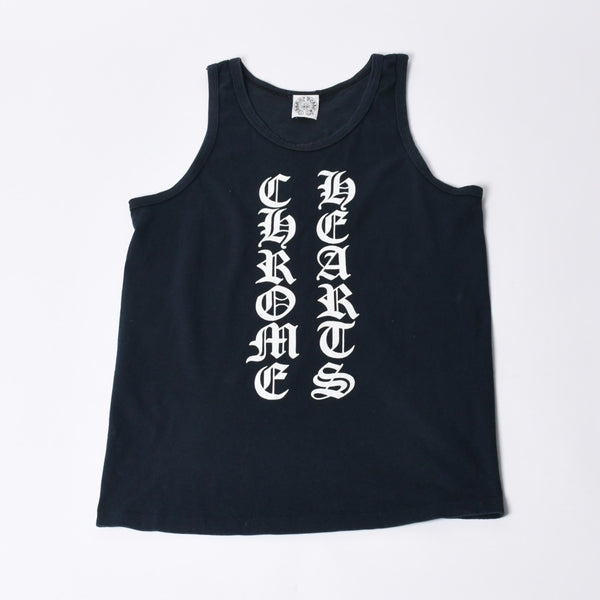CHROME HEARTS Logo Print Tank Top Sleeveless Size S Print Black Good Condition Used 4a000605