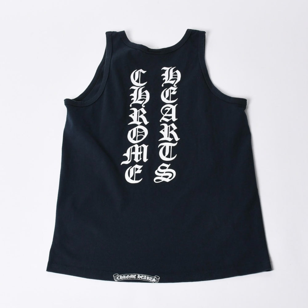 CHROME HEARTS Logo Print Tank Top Sleeveless Size S Print Black Good Condition Used 4a000605