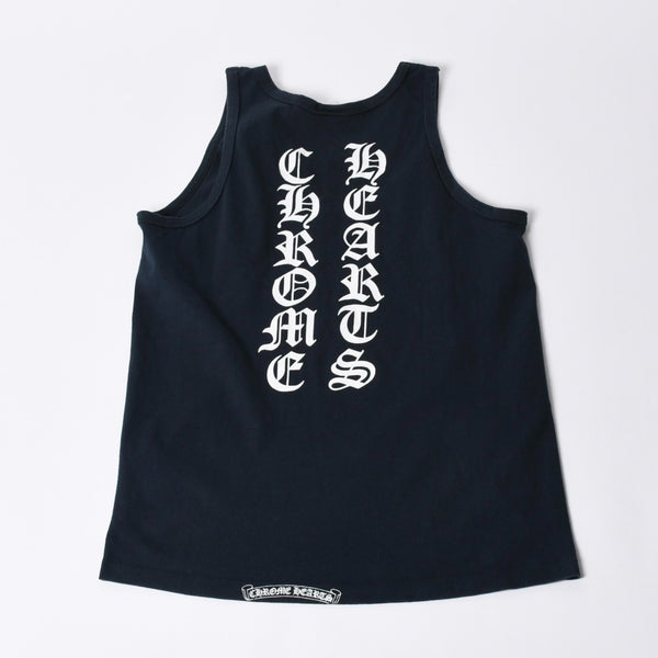 CHROME HEARTS Logo Print Tank Top Sleeveless Size S Print Black Good Condition Used 4a000605