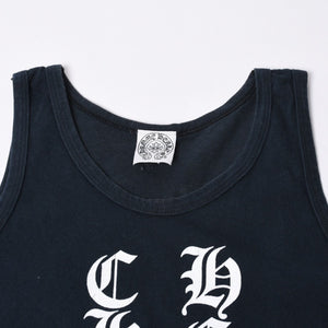 CHROME HEARTS Logo Print Tank Top Sleeveless Size S Print Black Good Condition Used 4a000605
