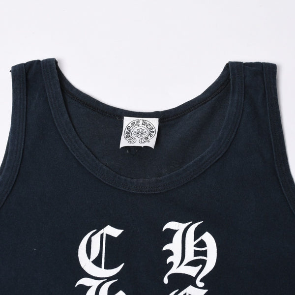 CHROME HEARTS Logo Print Tank Top Sleeveless Size S Print Black Good Condition Used 4a000605