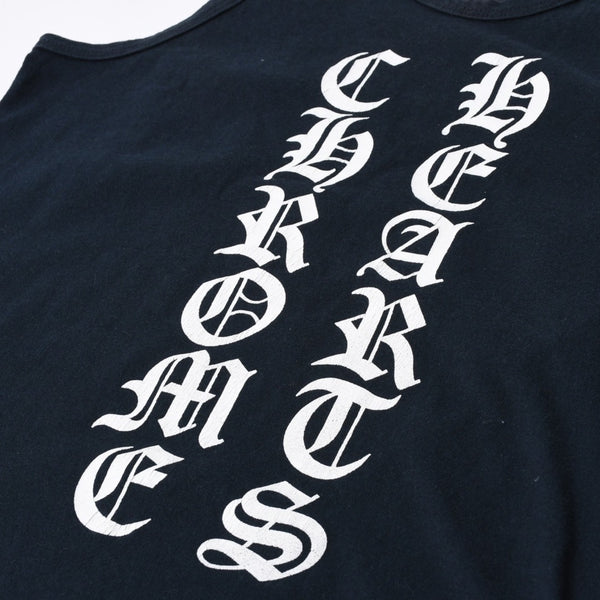 CHROME HEARTS Logo Print Tank Top Sleeveless Size S Print Black Good Condition Used 4a000605