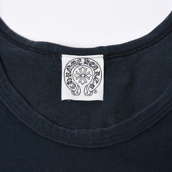 CHROME HEARTS Logo Print Tank Top Sleeveless Size S Print Black Good Condition Used 4a000605