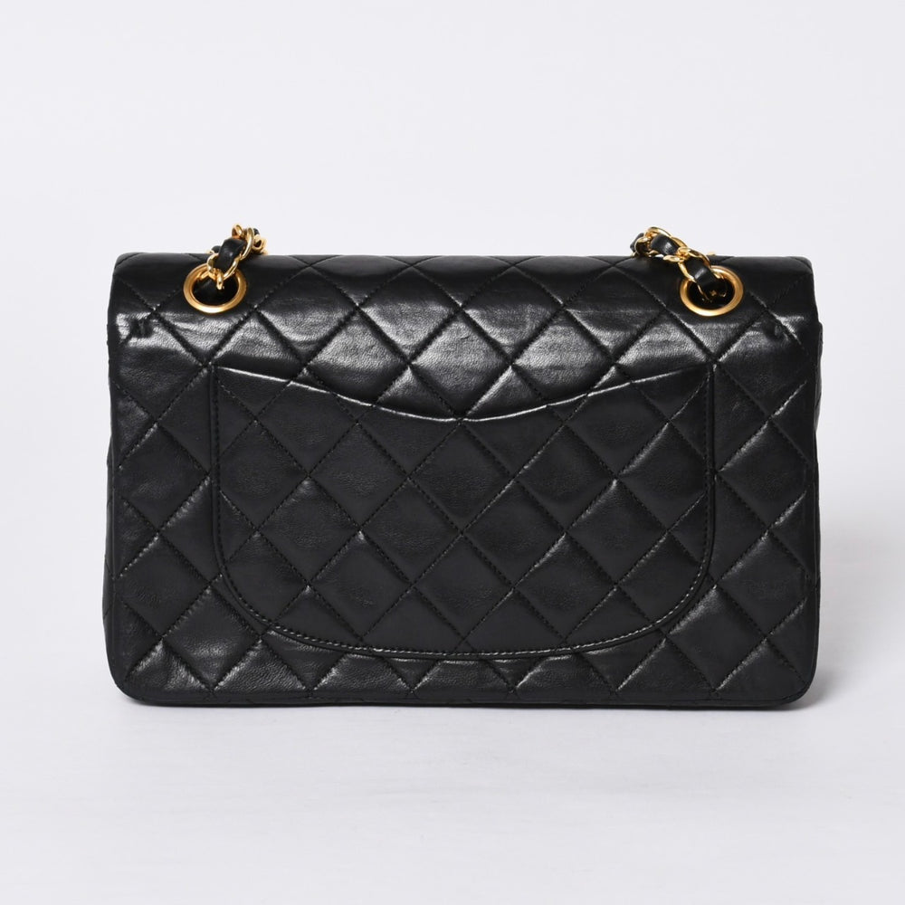 CHANEL Chanel Matelasse 23 W Flap W Chain Shoulder Bag No. 1 Coco Mark Lambskin Black Good Condition Used 4a000472