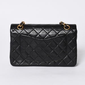 CHANEL Chanel Matelasse 23 W Flap W Chain Shoulder Bag No. 1 Coco Mark Lambskin Black Good Condition Used 4a000472