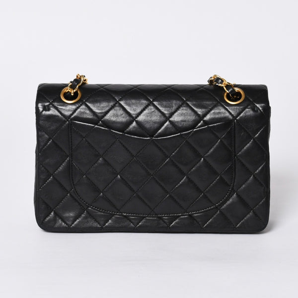 CHANEL Chanel Matelasse 23 W Flap W Chain Shoulder Bag No. 1 Coco Mark Lambskin Black Good Condition Used 4a000472