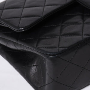 CHANEL Chanel Matelasse 23 W Flap W Chain Shoulder Bag No. 1 Coco Mark Lambskin Black Good Condition Used 4a000472
