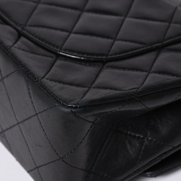 CHANEL Chanel Matelasse 23 W Flap W Chain Shoulder Bag No. 1 Coco Mark Lambskin Black Good Condition Used 4a000472