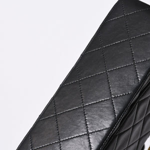CHANEL Chanel Matelasse 23 W Flap W Chain Shoulder Bag No. 1 Coco Mark Lambskin Black Good Condition Used 4a000472
