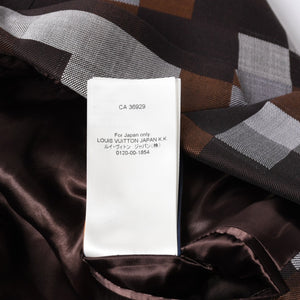 Very Good Condition LOUIS VUITTON 24AW 2B Tailored Jacket HRJ61E Size 60 Damoflage Single Brown Gray Used 4a000028