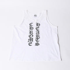 vCHROME HEARTS Chrome Hearts Old Model Tank Top Size M Old English Logo White Black Good Condition Used 4a000559