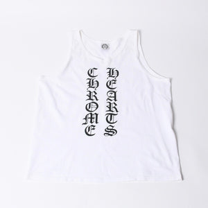 vCHROME HEARTS Chrome Hearts Old Model Tank Top Size M Old English Logo White Black Good Condition Used 4a000559