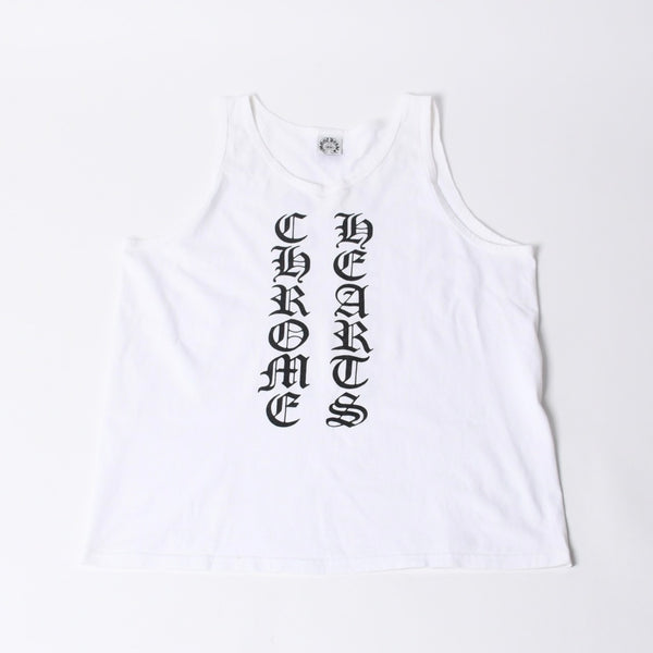 vCHROME HEARTS Chrome Hearts Old Model Tank Top Size M Old English Logo White Black Good Condition Used 4a000559